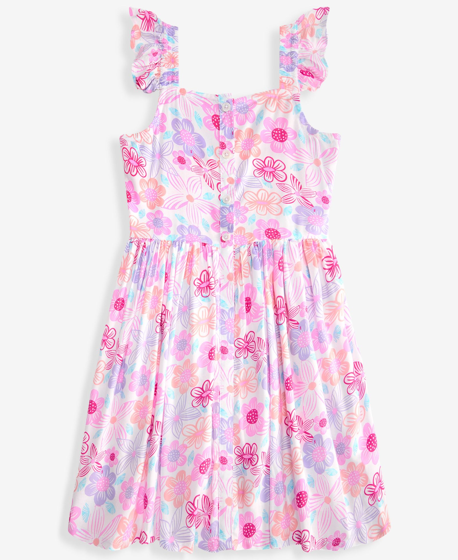 Платье Epic Threads Girls' XS-XL Tropical Floral-Print Button