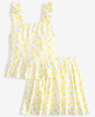 Детский комплект Epic Threads: топ и юбка с принтом лимона, 2-piece set