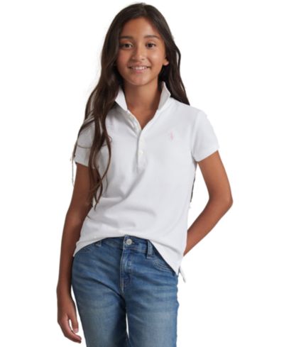 Polo Ralph Lauren Детская рубашка-поло из хлопкового сетки Stretch Cotton Mesh 7-16