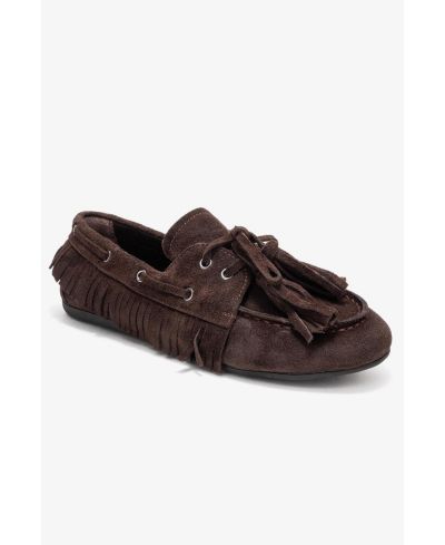 Forever & Always Shoes Women's Fenora Leather Tassel Loafer