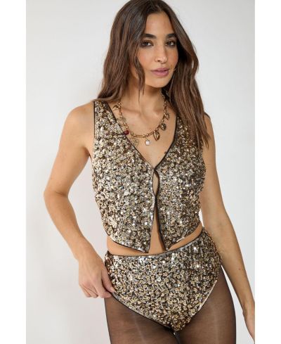Nasty Gal женский жилет с ручной вышивкой