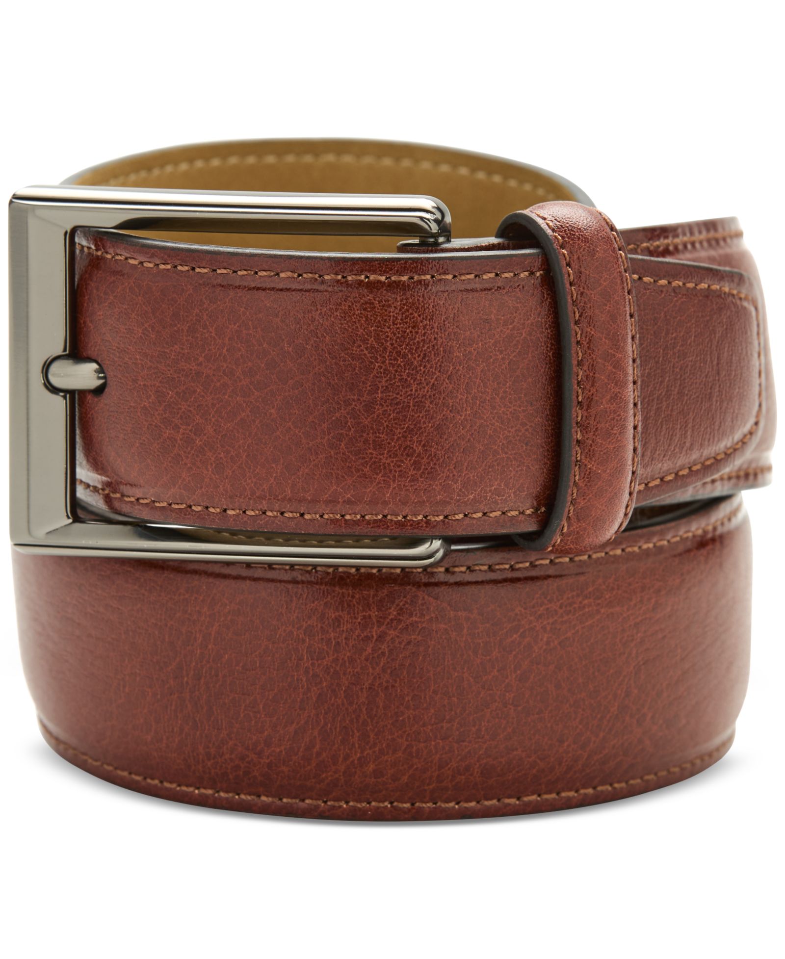 Perry Ellis Portfolio Мужской Leather Tokyo Brown Belt