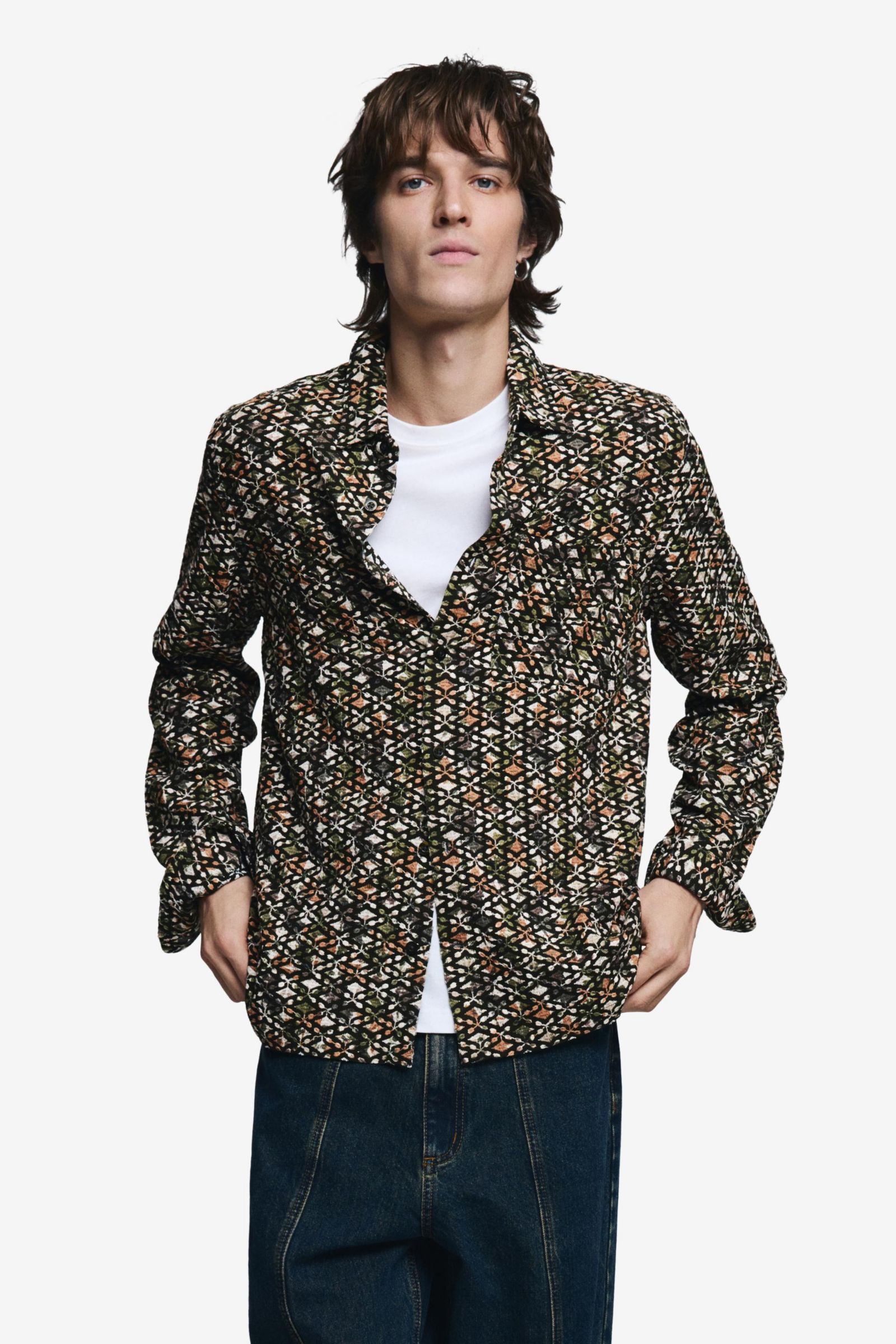 Desigual Men's Shirt for men jacquard