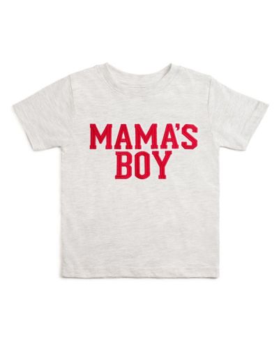 Детская футболка Sweet Wink Little Boys Mama's Boy Varsity Patch Short Sleeve T-Shirt