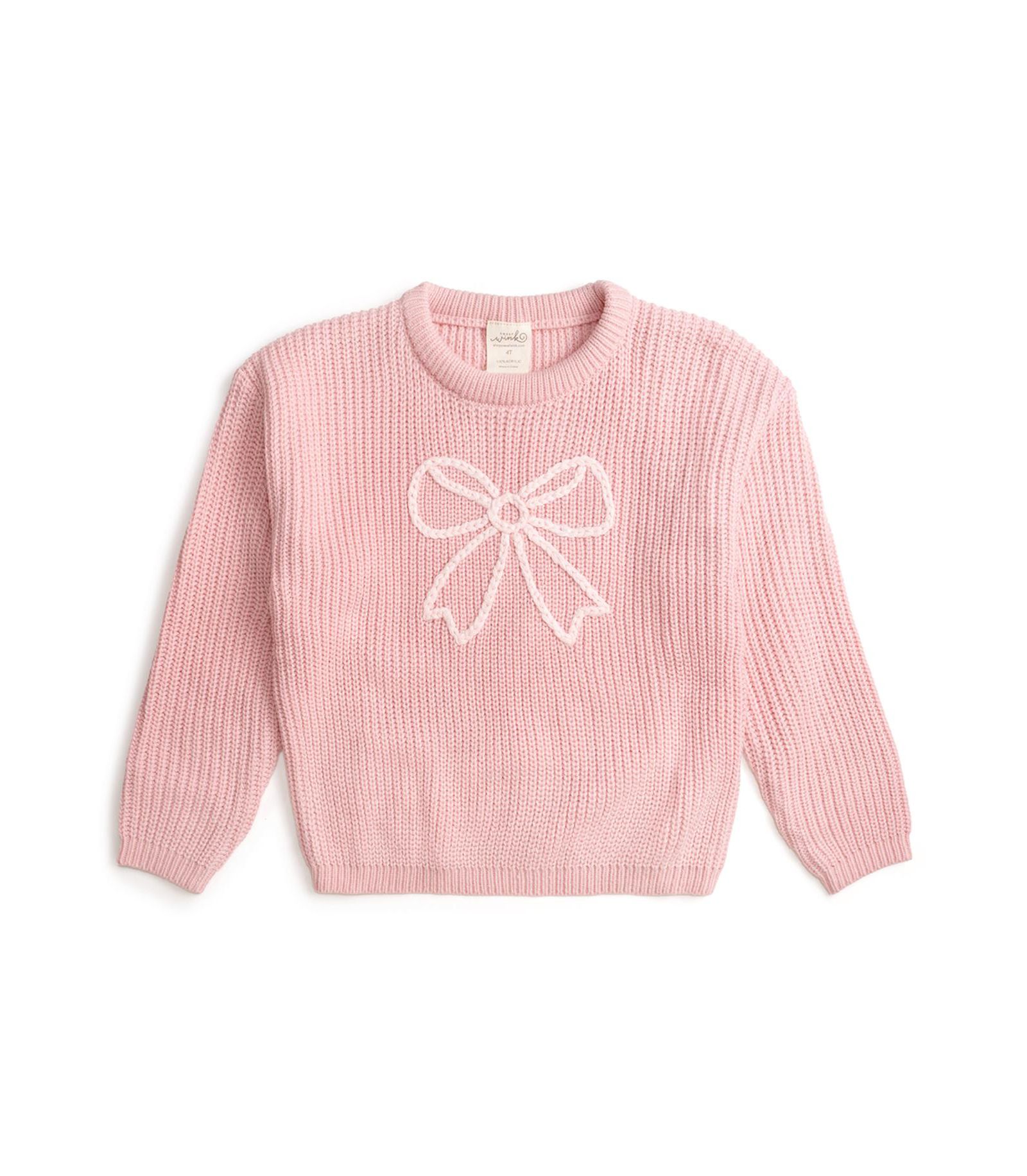 Sweet Wink Little Girls Coquette Bow Knit Sweater