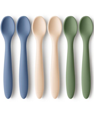 Набор детских ложек KeaBabies 6-Pack Prep Silicone Baby Utensils for Self Feeding 6-24 Months