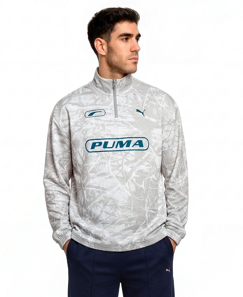 Puma Men's Camo Graphic Half-Zip T-Shirt