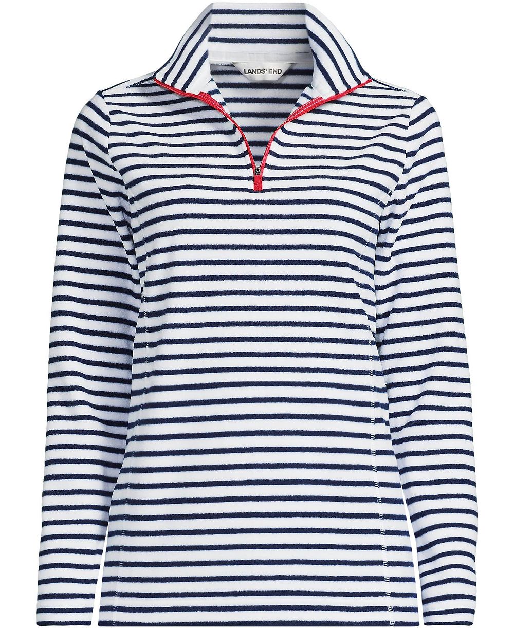 Lands' End Plus Size Anyweather Fleece Quarter Zip Pullover