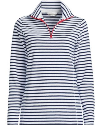 Свитер Lands' End Plus Size Anyweather Fleece Quarter Zip Pullover