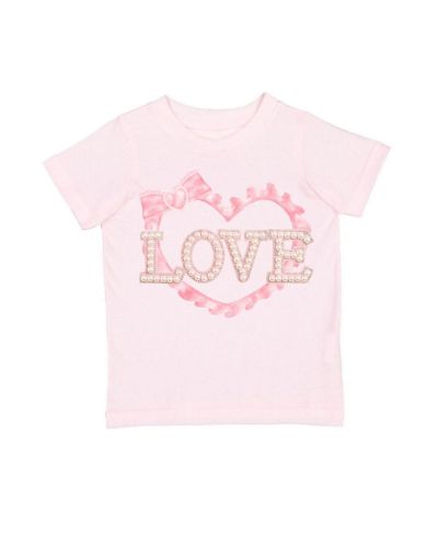 Футболка Sweet Wink Toddler Girls Pearl Love Patch Short Sleeve