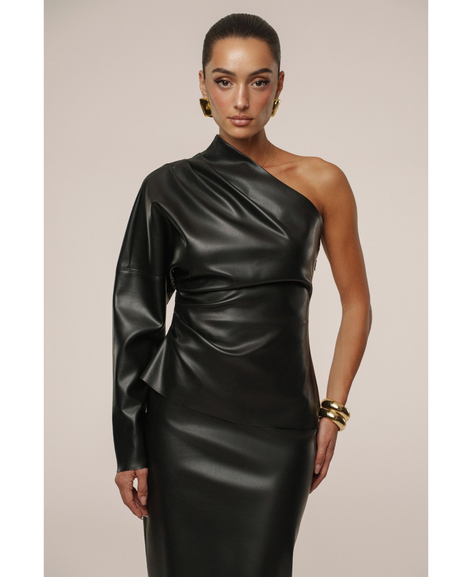 JLUXLABEL Women's Demi One Shoulder Top