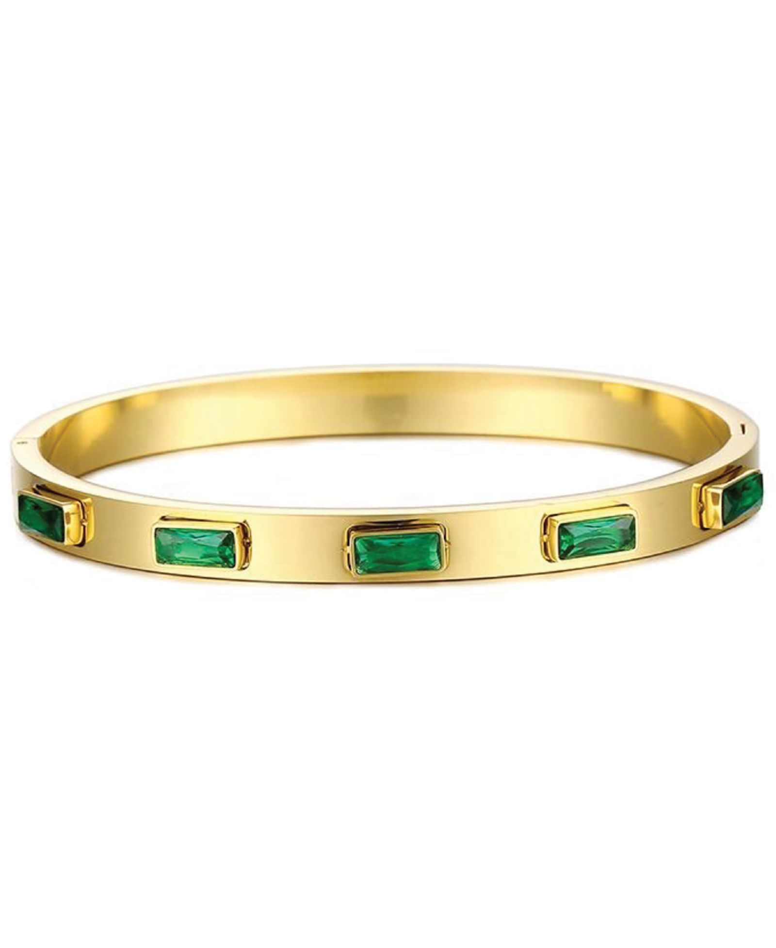 Lola Ade Aurora Gold-Tone Baguette Bangle Bracelet