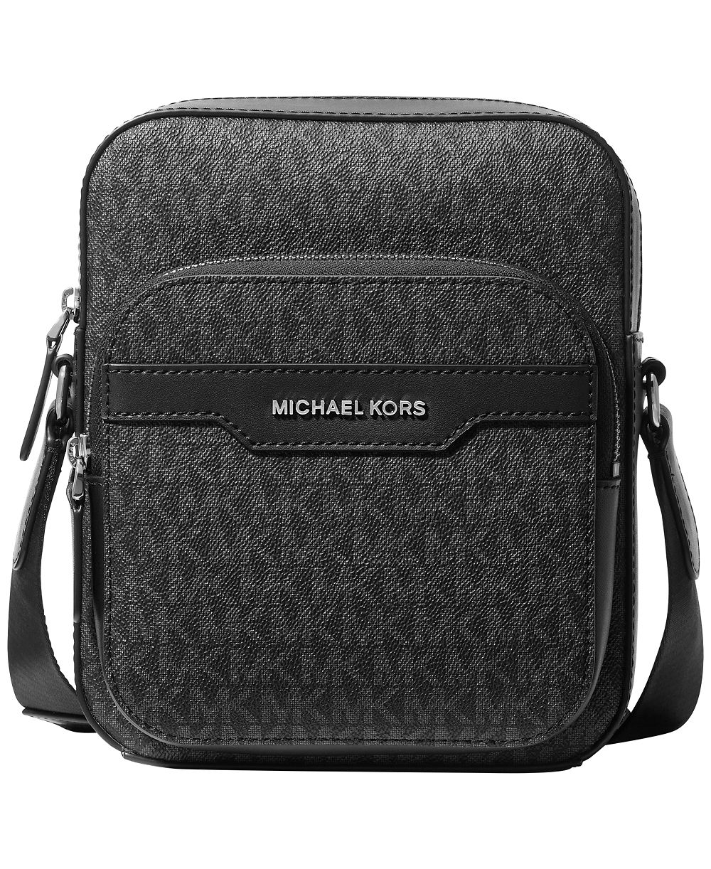 Michael Kors Men's Hudson Mini Signature Logo Flight Crossbody Bag