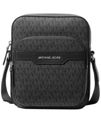 Michael Kors Men's Hudson Mini Signature Logo Flight Crossbody Bag