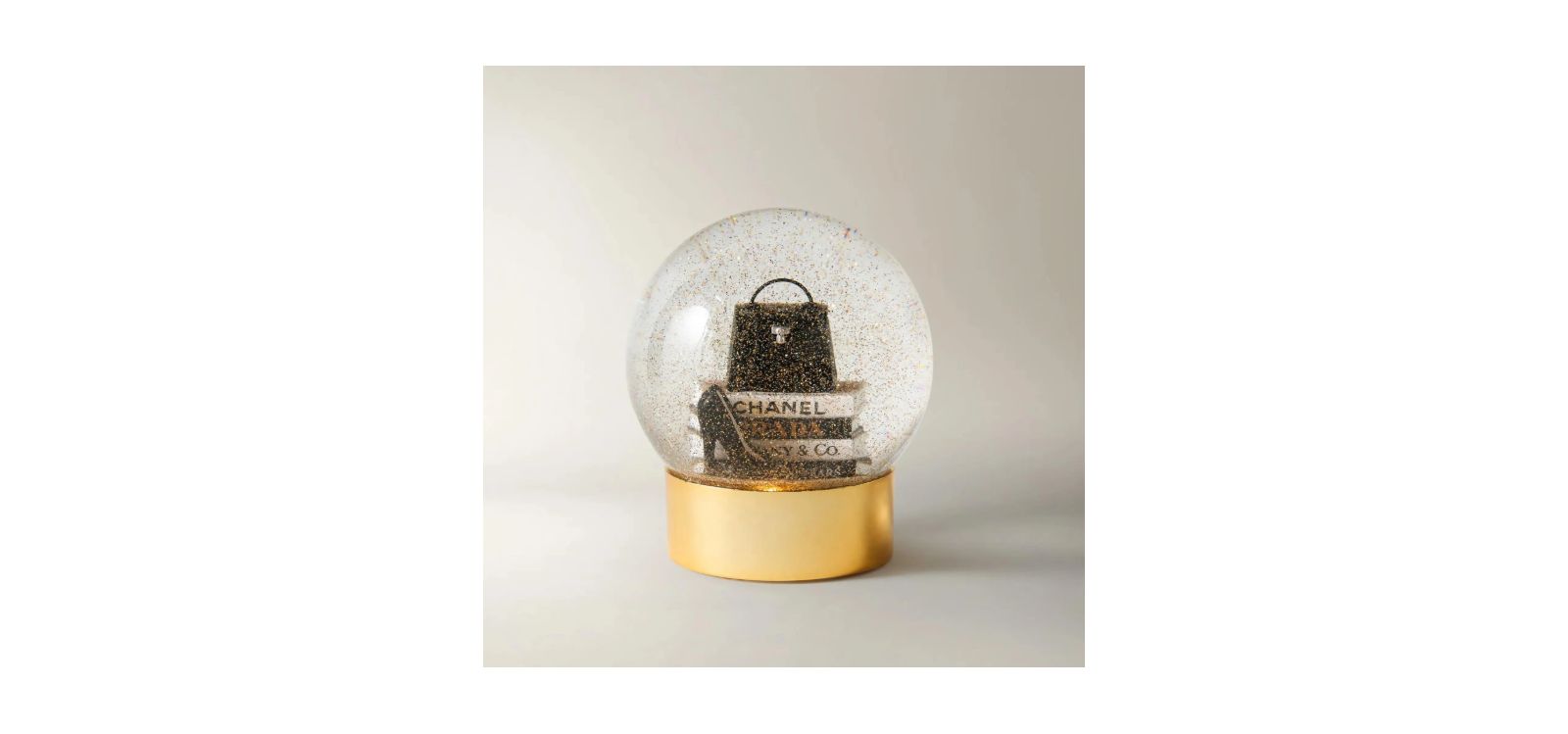Fashion Glitter Globe with LED Light Decor Accent