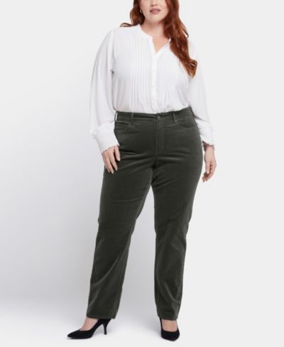Брюки NYDJ Plus Size Marilyn Straight Corduroy