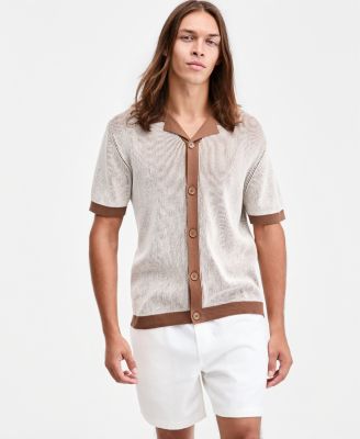 Sun + Stone Мужская рубашка с коротким рукавом Camp Shirt