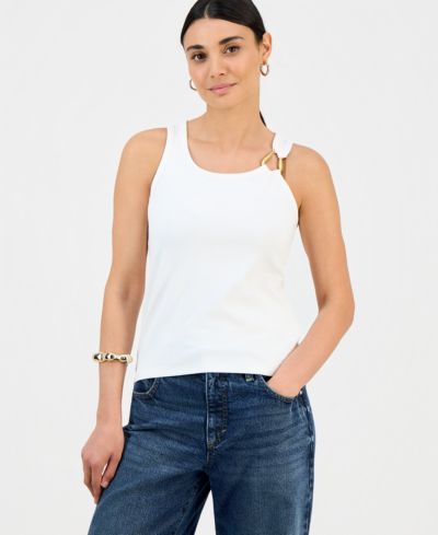 Топ I.N.C. International Concepts Petite Perfect Rib Hardware, Petite