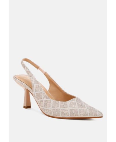London Rag Women's Faina Pointed Toe Kitten Heel Pumps