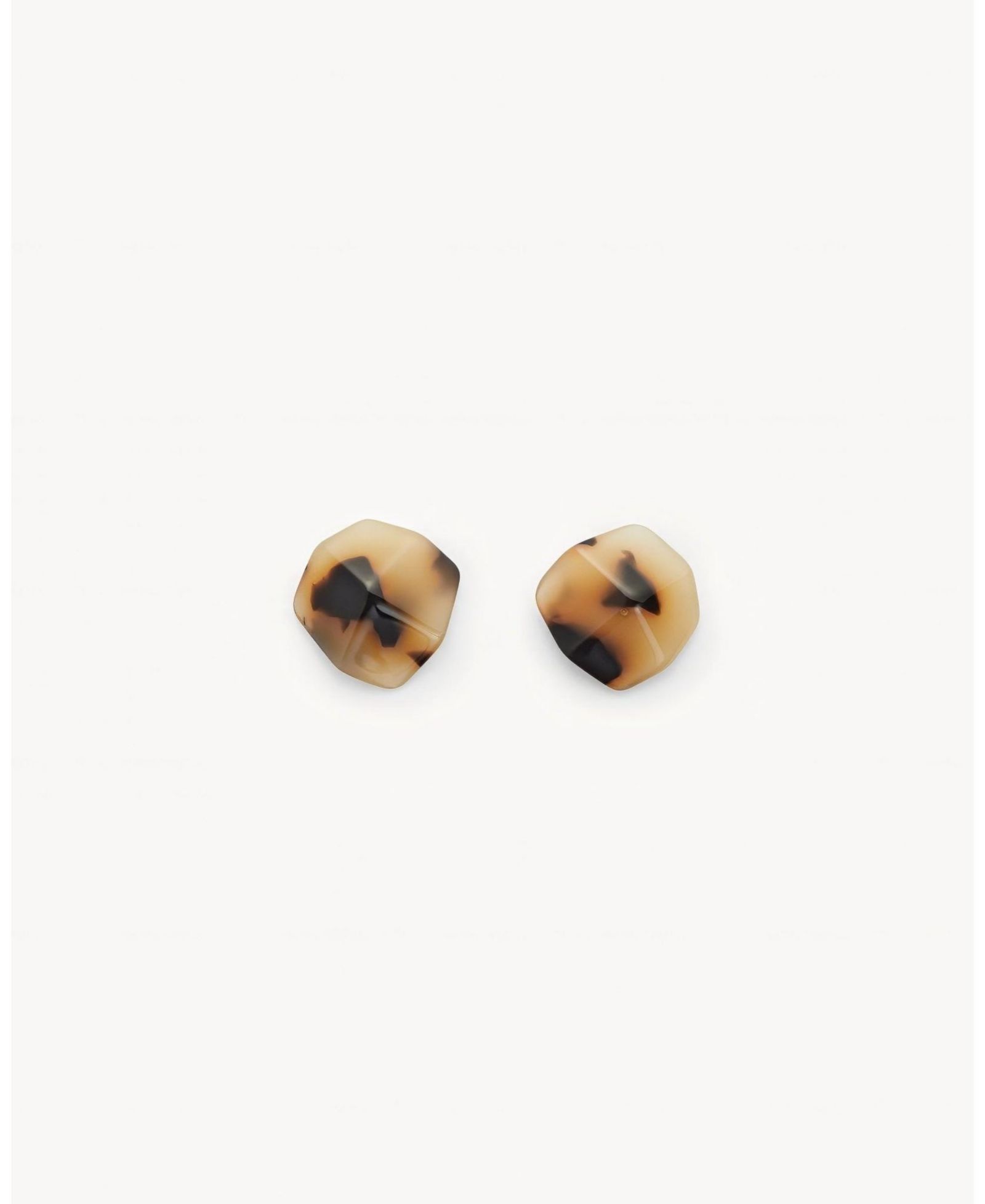 MACHETE Mini Sculpture Studs in Blonde Tortoise