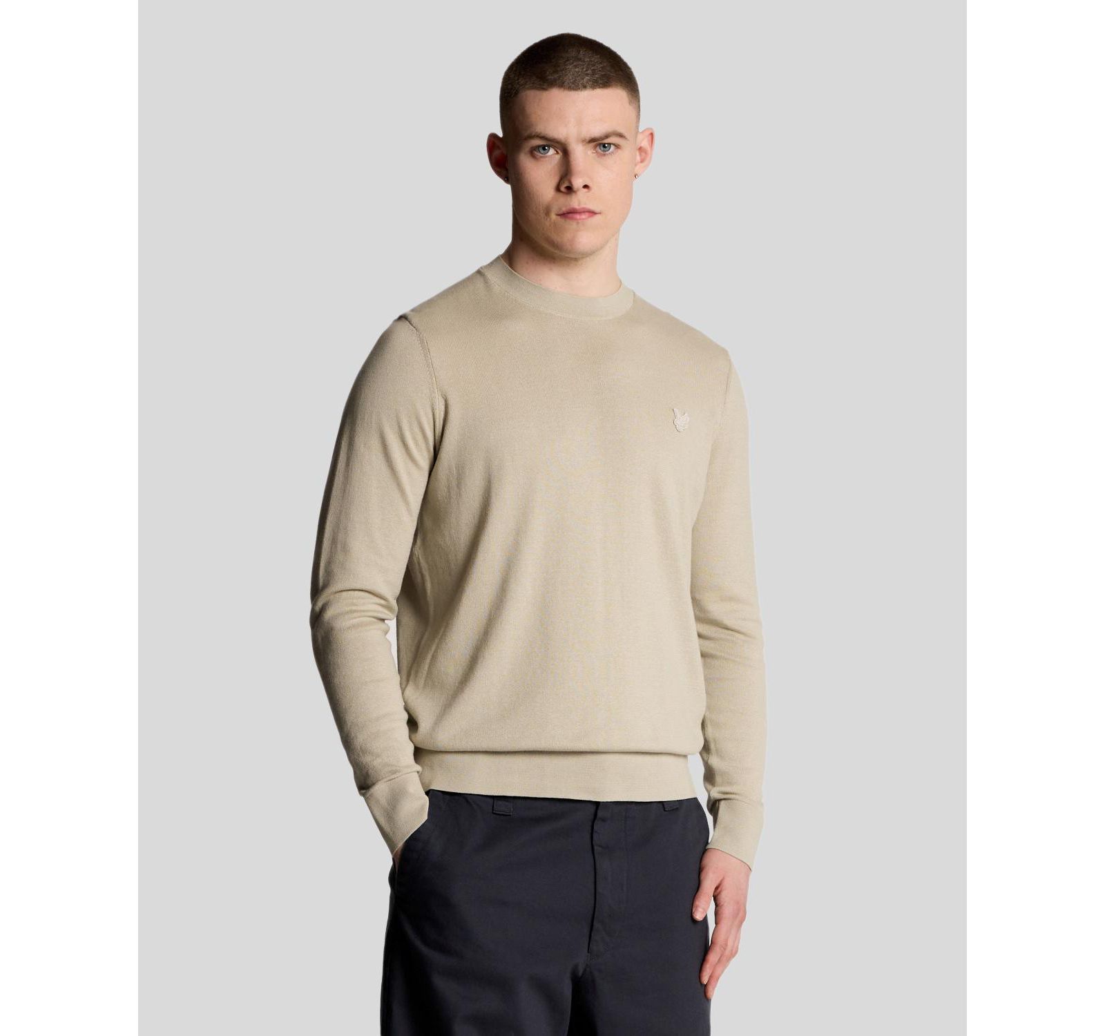 Lyle & Scott Men's Tonal Superfine Crew Neck Sweater