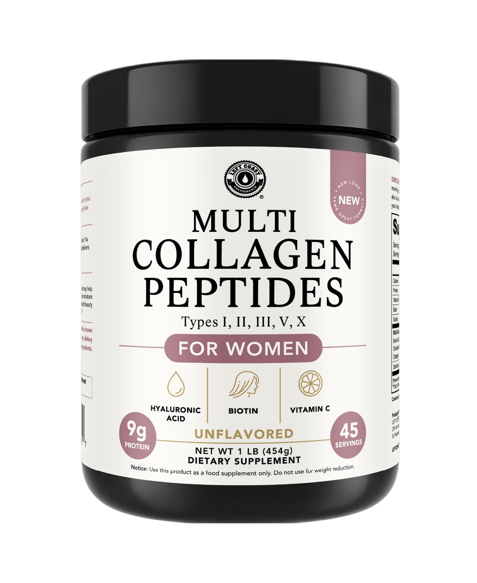 Мультиколлаген Left Coast Performance, без вкуса, 16oz
