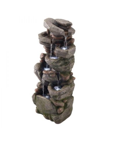 Уличный фонтан Slickblue Outdoor 7-Tier Rock-Shaped Cascading Water Fountain