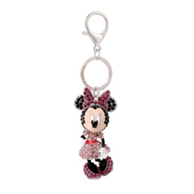 Disney Minnie Mouse Crystal Pave Bag Charm Keychain – Officially Licensed