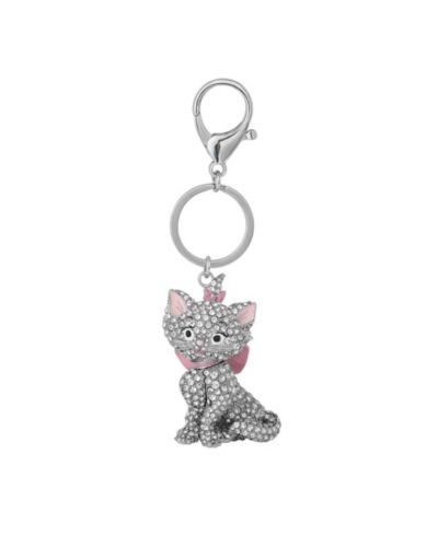 Disney Aristocats Marie Crystal Pavé Bag Charm Keychain – Officially Licensed