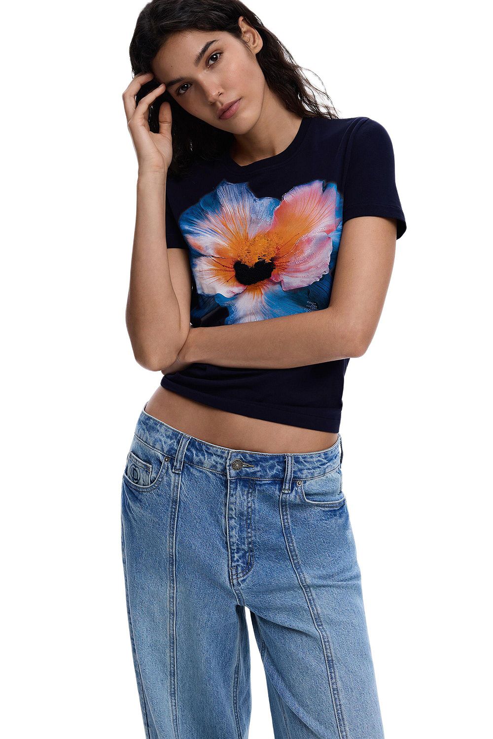 Desigual Women's Big Flower T-shirt