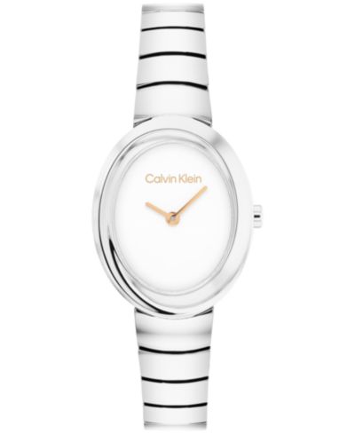 Женские наручные часы Calvin Klein Twisted Bezel Silver Tone Stainless Steel, 24mm