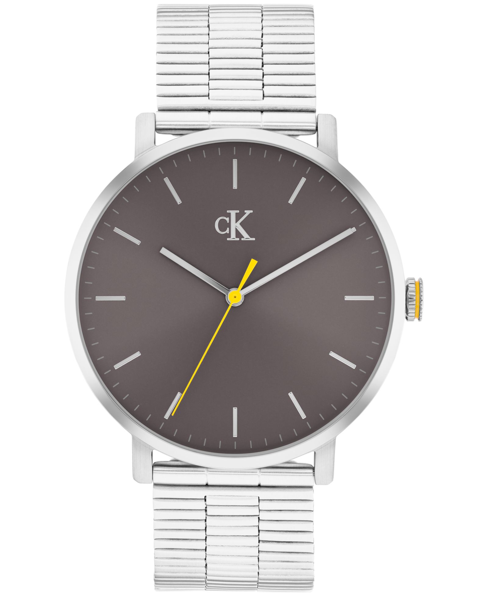 Calvin Klein Men's Real Silver Tone Stainless Steel Mesh Bracelet Watch, 42mm