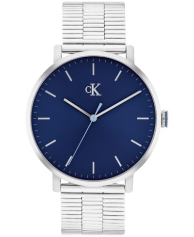 Часы Calvin Klein Men's Real Silver Tone Stainless Steel Mesh Bracelet, 42mm