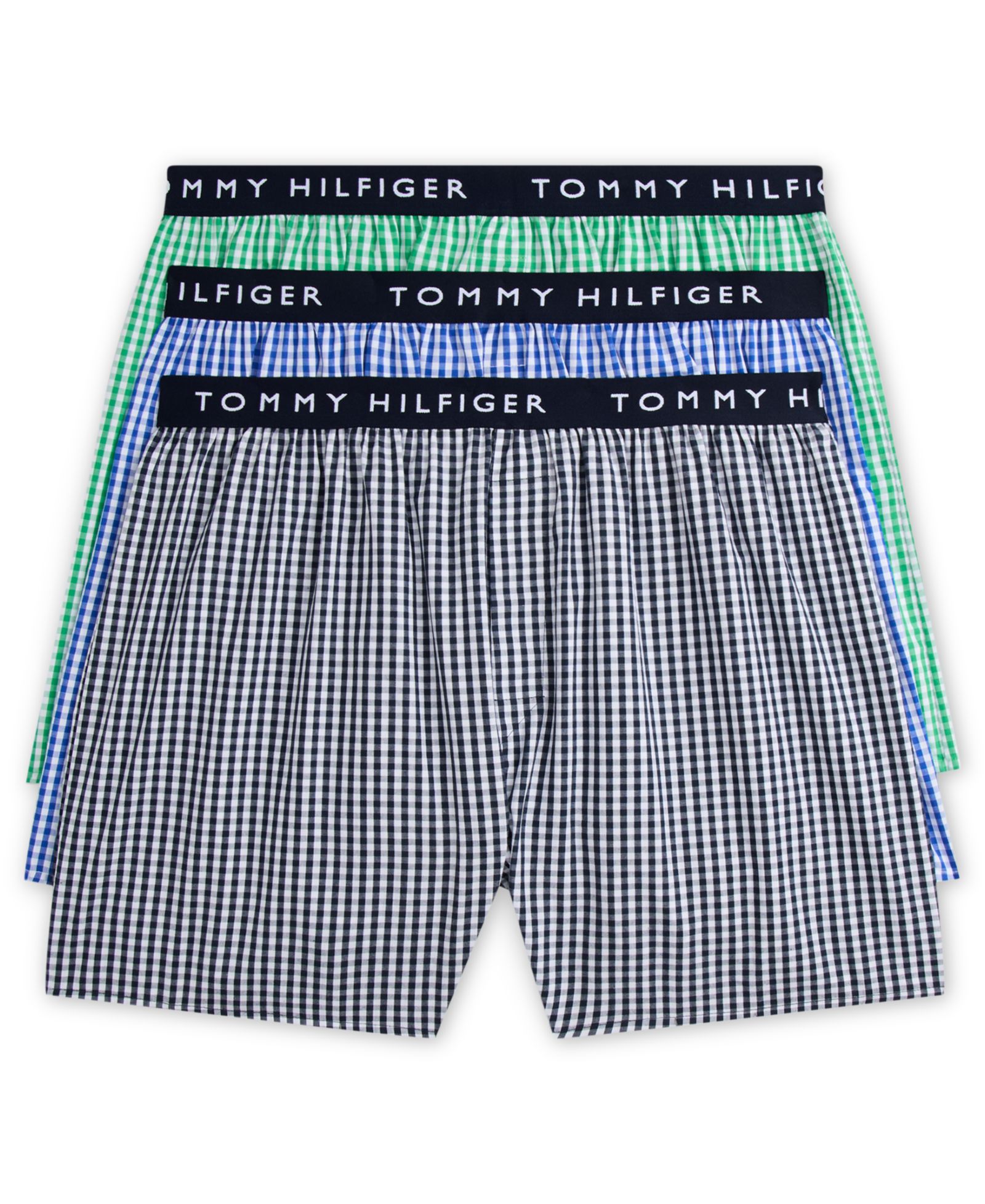 Tommy Hilfiger Men's Cotton Classics Woven Boxer Briefs Underwear, 3-Pack