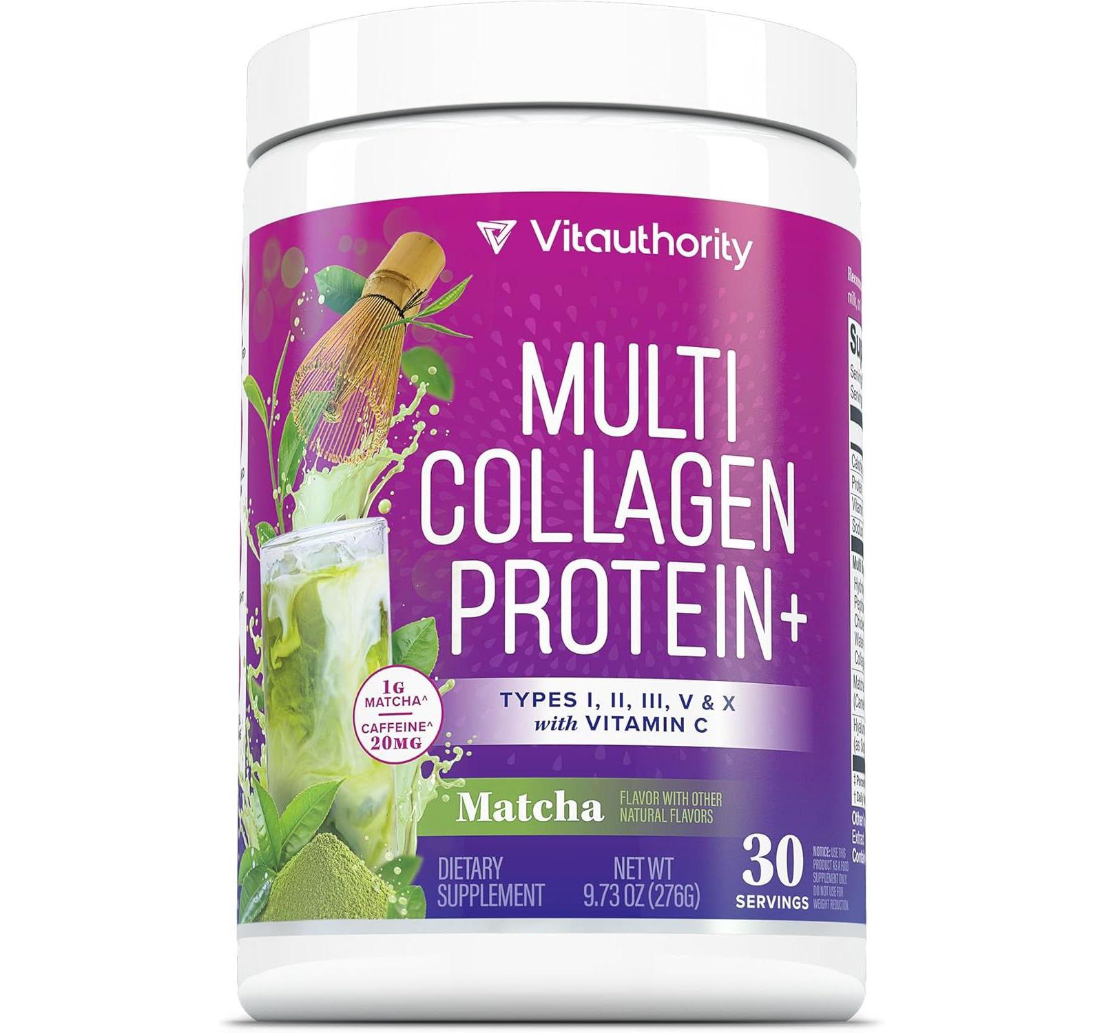 Мультиколлагеновый протеин Vitauthority + Matcha 30 servings