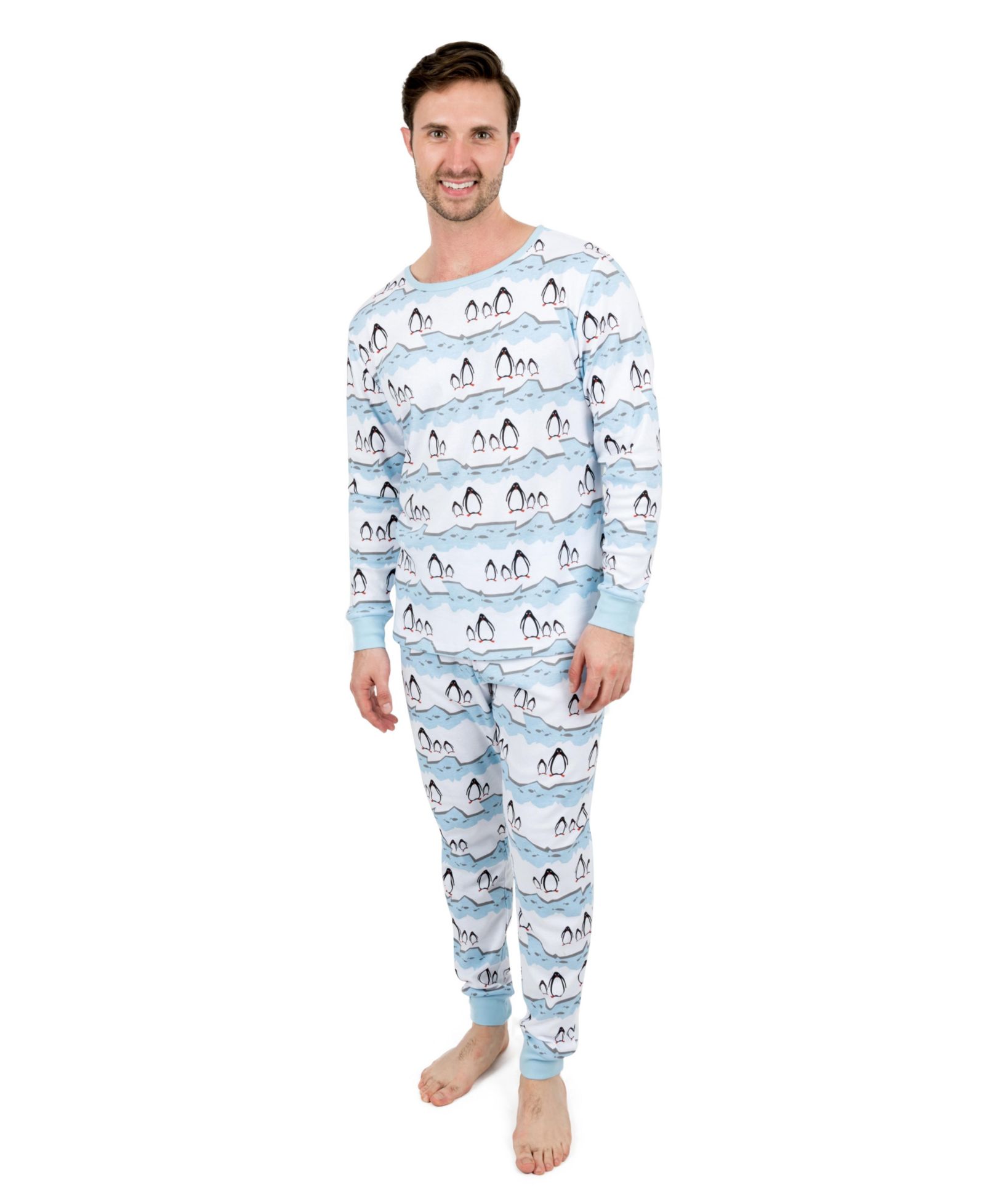 Мужская хлопковая пижама Leveret Two Piece Holiday, Big & Tall