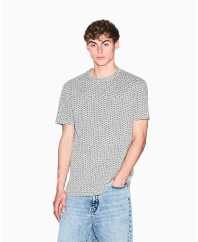 A|X Armani Exchange Men's Short Sleeve Allover Logo Print T-Shirt
