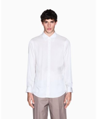Рубашка A|X Armani Exchange Men's в полоску из вискозы с длинным рукавом