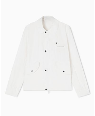 A|X Armani Exchange Men's White Edition Nylon Sport Jacket