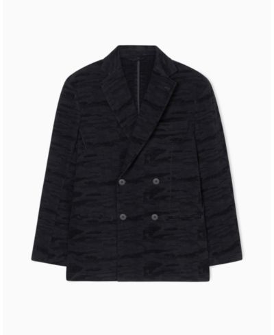 A|X Armani Exchange Men's Jacquard Camouflage Print Blazer