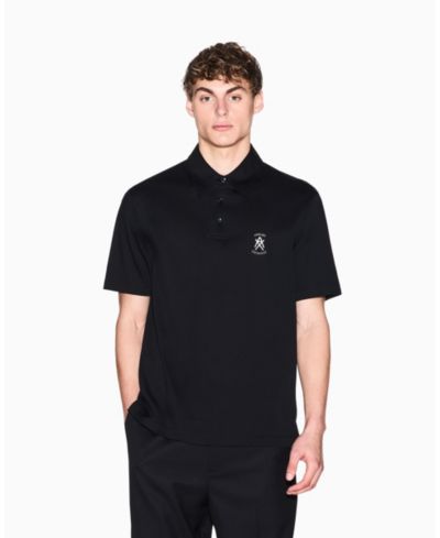 A|X Armani Exchange Мужская рубашка поло из хлопка Mercerized Cotton с логотипом