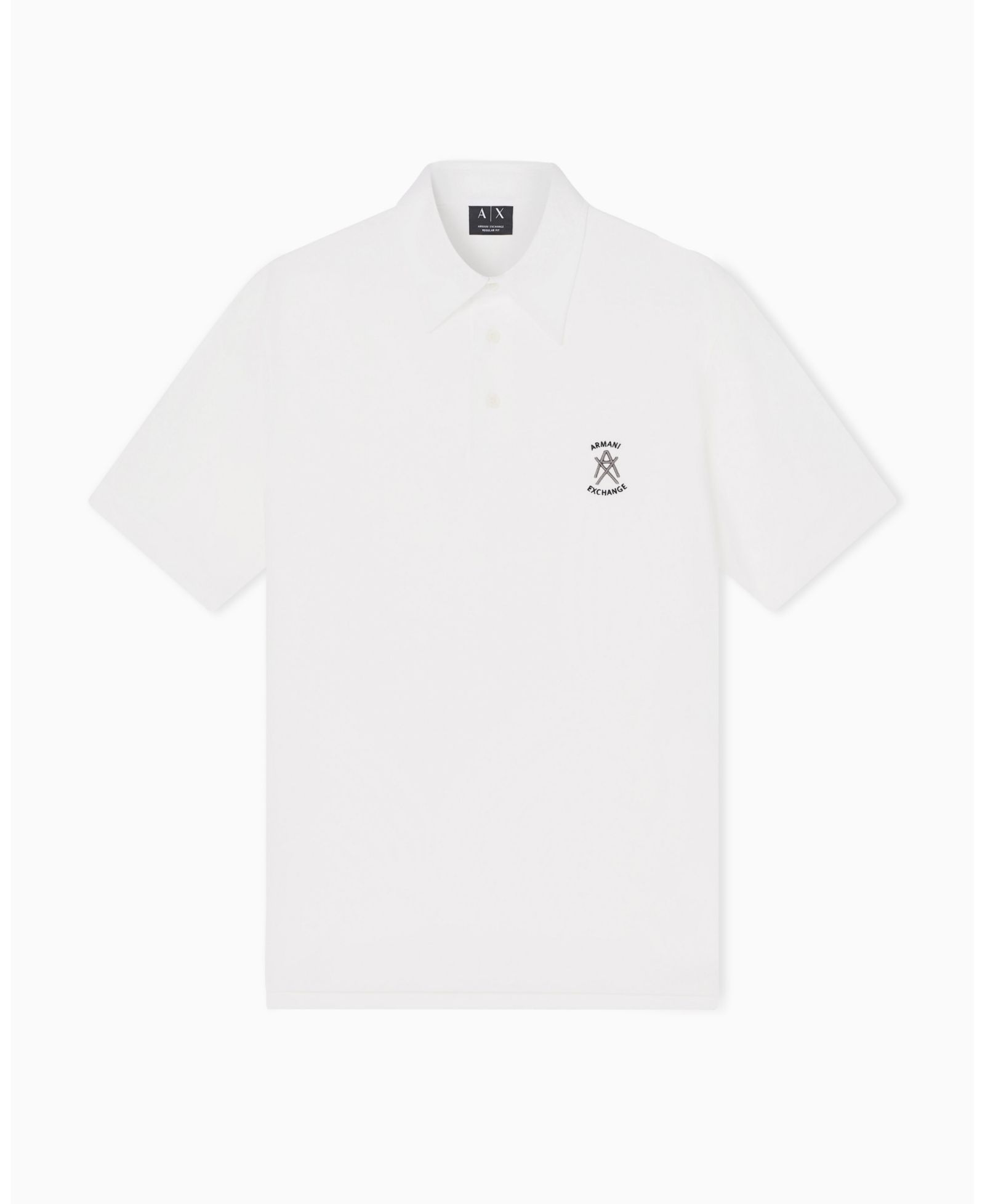 A|X Armani Exchange Men's Short Sleeve Mercerized Cotton Logo Polo Shirt