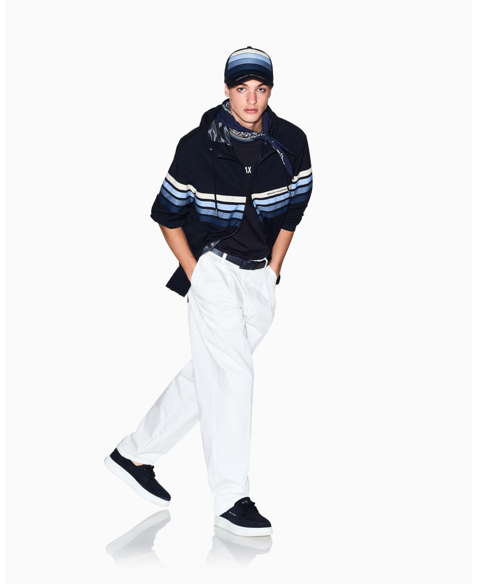 Мужской ветровка A|X Armani Exchange Stretch Nylon 4 Stripes
