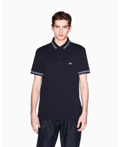 A|X Armani Exchange Men's Short Sleeve Pique Tipping Polo Shirt