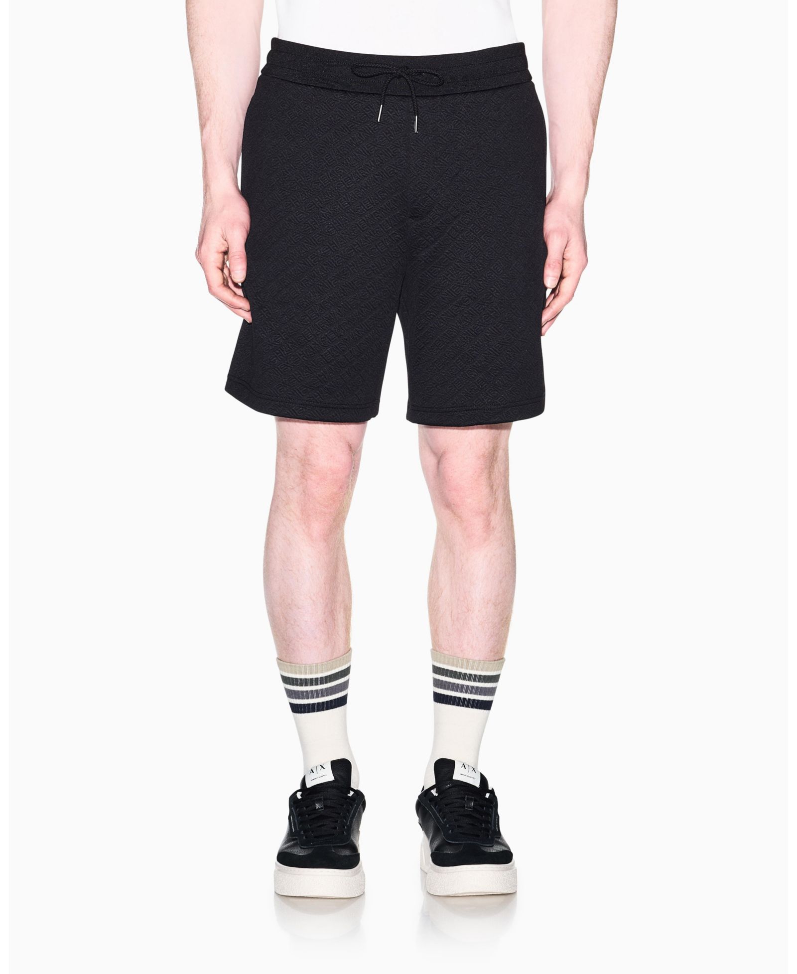 Мужские флисовые шорты A|X Armani Exchange Jacquard Allover Logo
