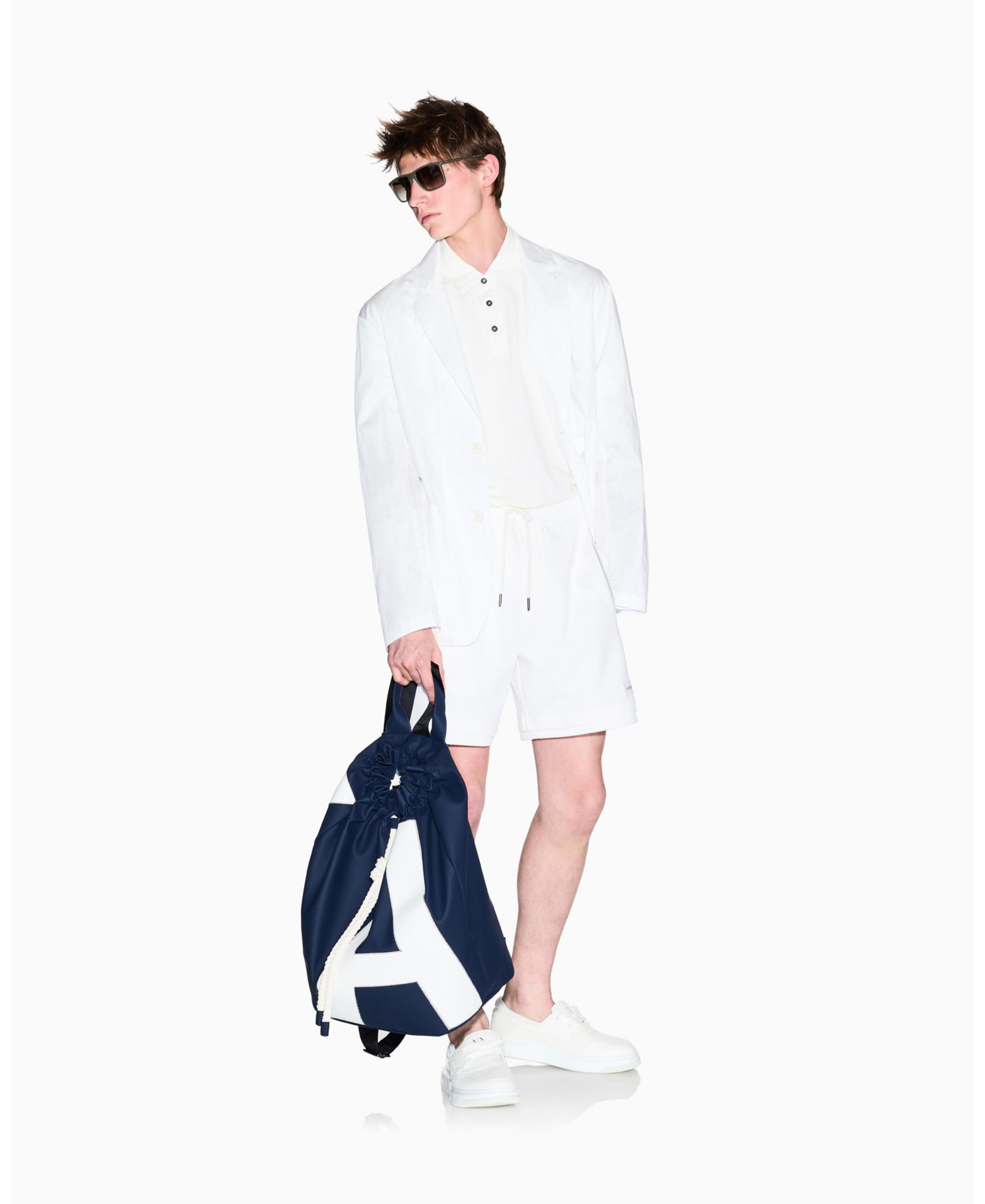 Мужские флисовые шорты A|X Armani Exchange White Edition