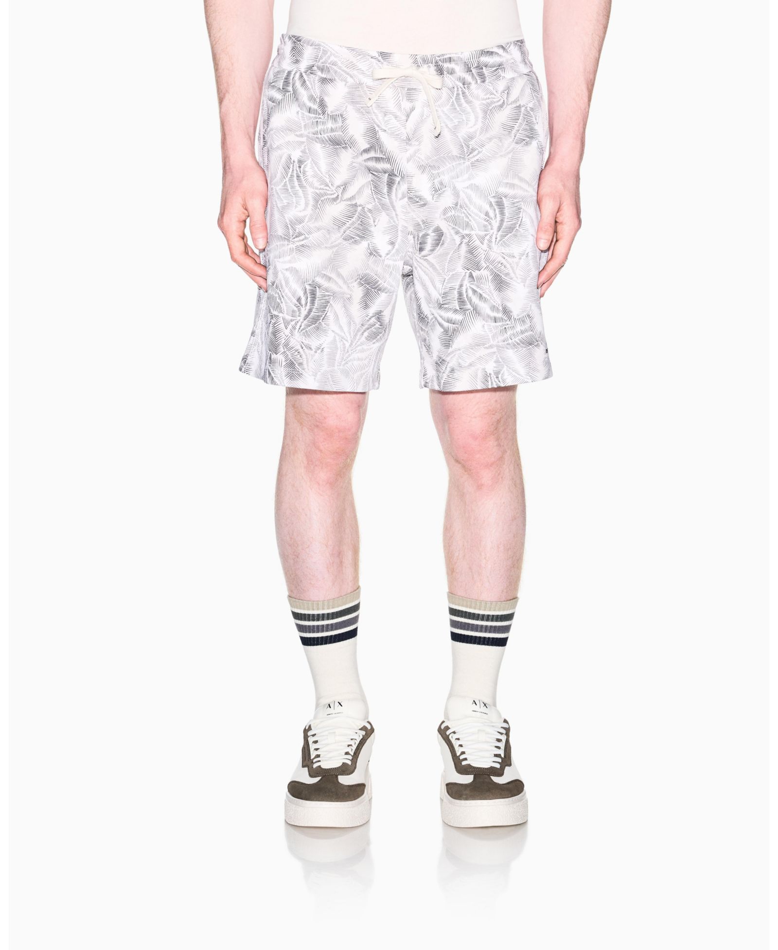 A|X Armani Exchange Men's IBIZA X Leaf Print Short
