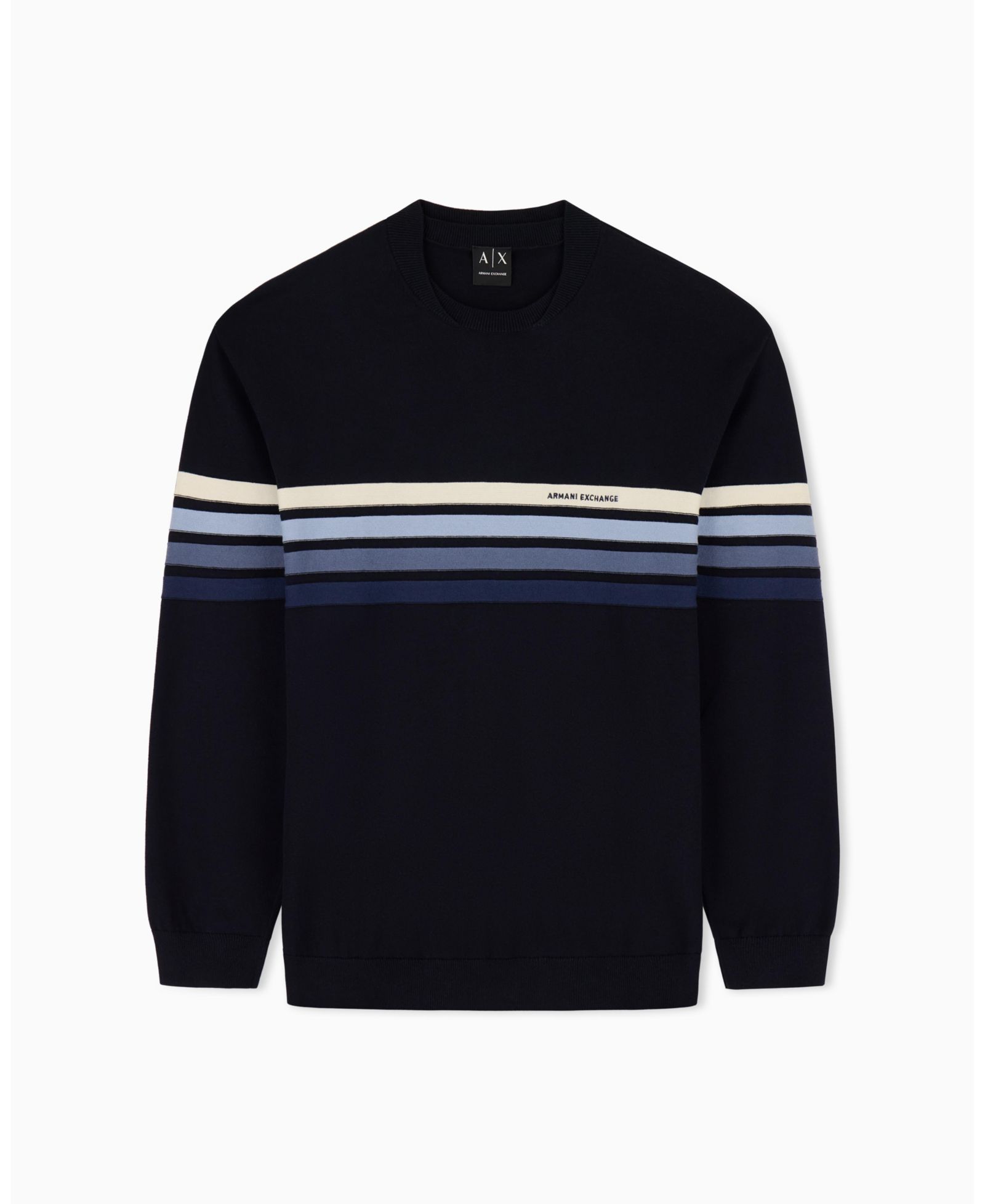 A|X Armani Exchange Men's 4 Stripes Cotton Sweater