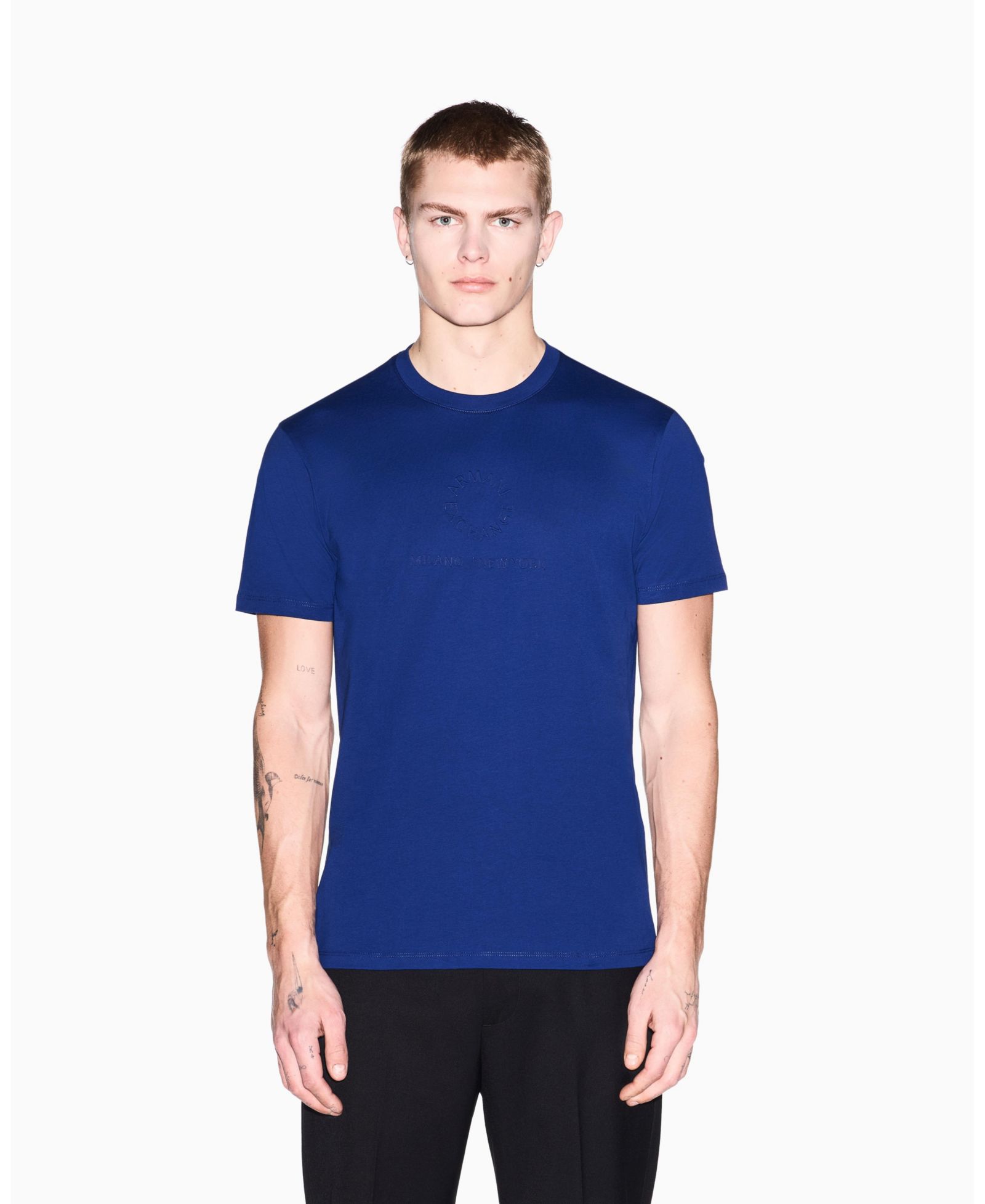 Мужская футболка A|X Armani Exchange с круглым логотипом и коротким рукавом