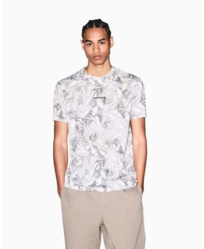 Мужская футболка A|X Armani Exchange IBIZA X с принтом листьев